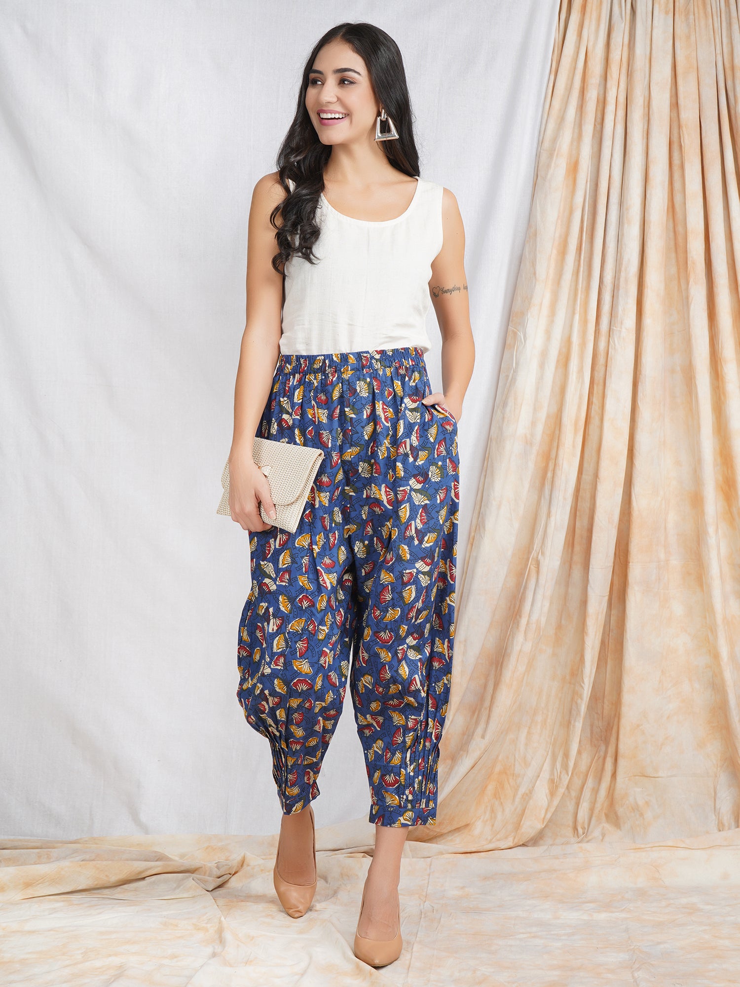 Fabindia - Cotton Mull Kalamkari Flared Palazzo Pant Rs. 1,290.00 Buy  Online: http://www.fabindia.com/clothes-for-women/womens-pants -and-capris/cotton-mull-kalamkari-flared-palazzo-pant-23734.html | Facebook